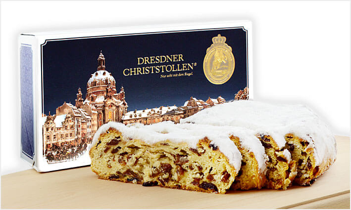 Dresdner Christstollen Anschnitt