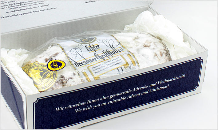 Dresdner Stollen im Geschenkkarton